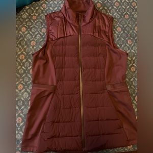 ‘Down for it All’ Lululemon Vest in ‘Dark Adobe’ (Maroon)